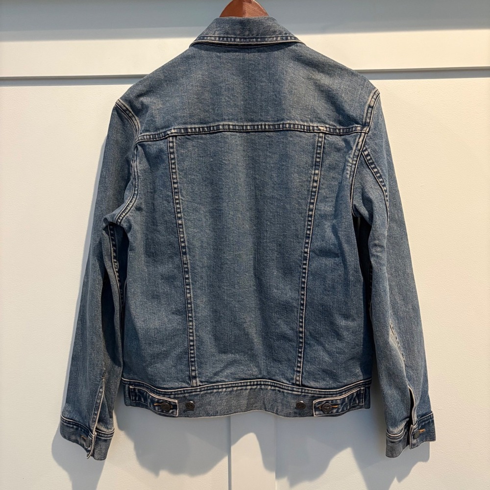 A.P.C. Mens Denim Jacket Small Medium Wash French Minimalist Trucker - Picture 9 of 14
